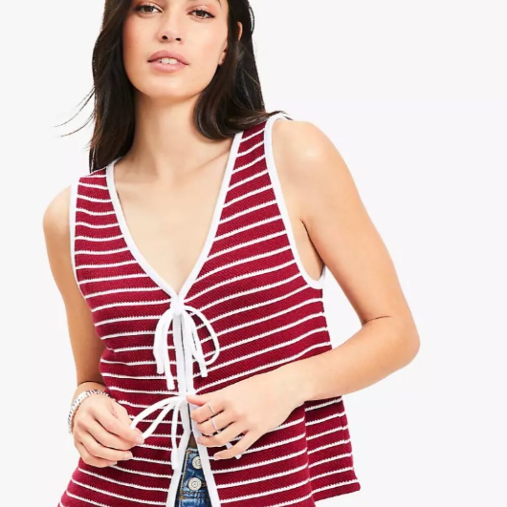 Ann Taylor Tie Vest Top